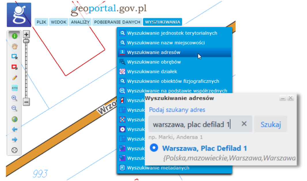 EVRF2007-wyszukanie-dzialki
